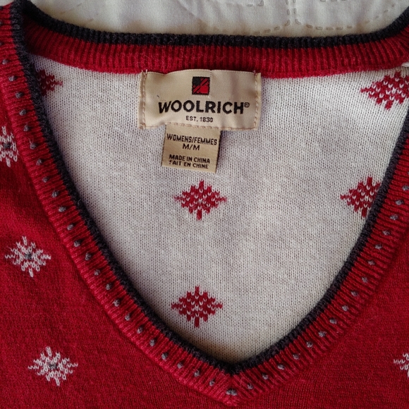 Woolrich Sweater Medium red/white lining - Picture 2 of 13